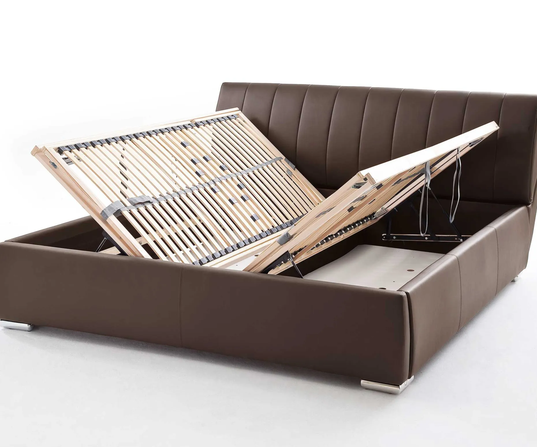 Bett mit Stauraum Davos 200x200 kingsize - braun