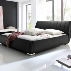 Bett mit Stauraum Davos 200x200 kingsize - schwarz