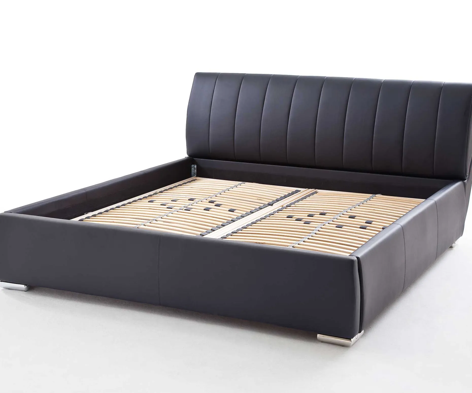 Bett mit Stauraum Davos 180x200 - schwarz