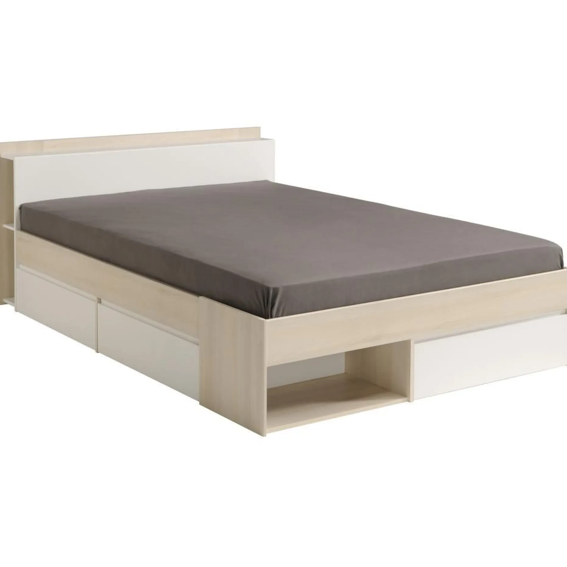 Bett Most 160x200cm mit Schubladen - Akazie