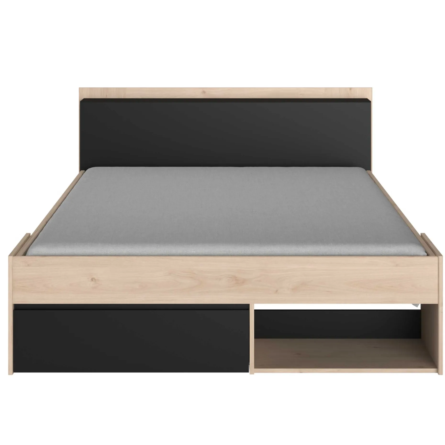 Bett Most 140x190/200cm mit Schubladen - schwarz