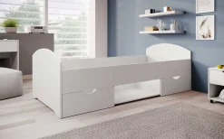 Bett Nero 90x200 mit 2 Schubladen - weiß