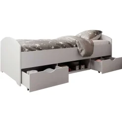 Bett Nero 90x200 mit 2 Schubladen - weiß