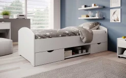 Bett Nero 90x200 mit 2 Schubladen - weiß