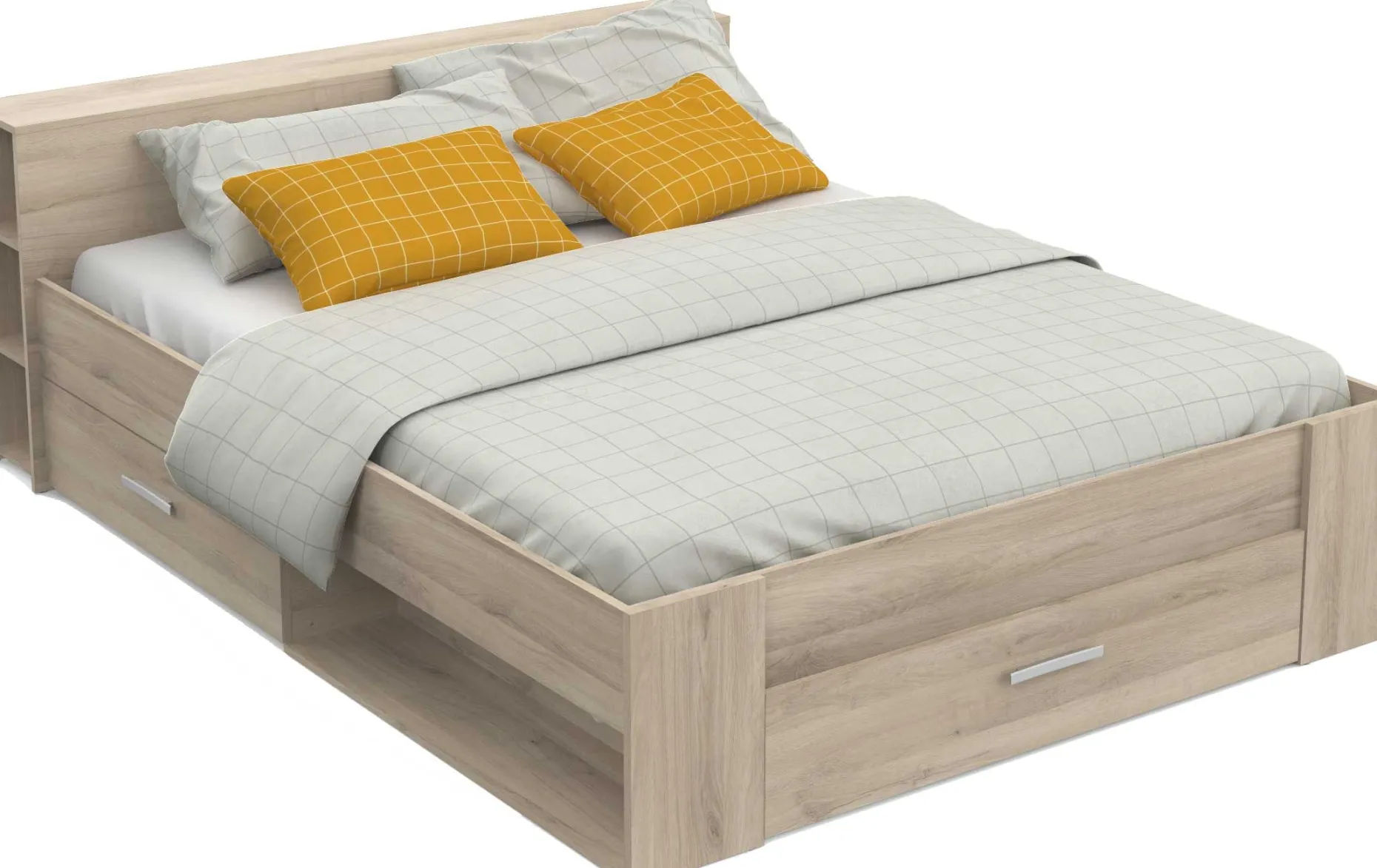 CBA Bett Polly 160 x 200 cm-Kronberger Eiche