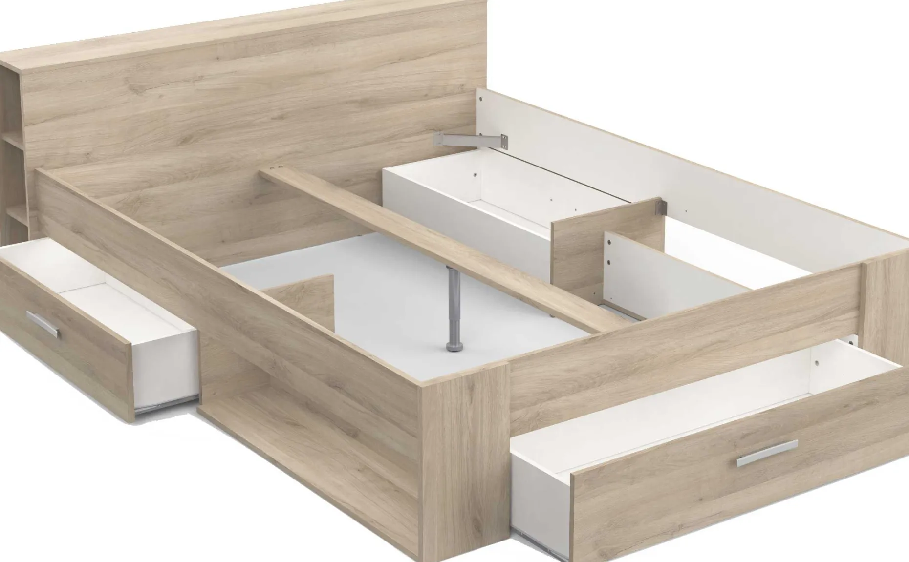 CBA Bett Polly 160 x 200 cm-Kronberger Eiche