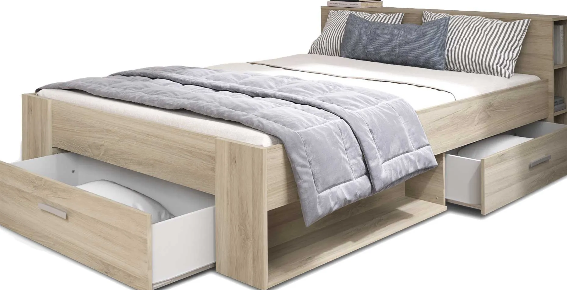 CBA Bett Polly 160 x 200 cm-Kronberger Eiche