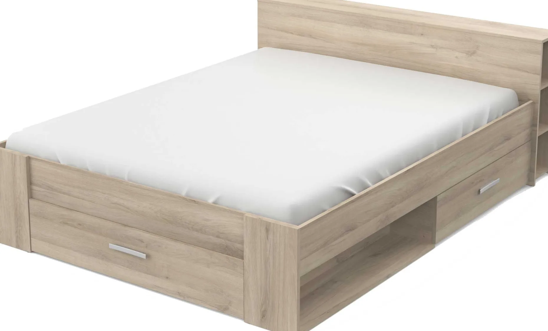 CBA Bett Polly 160 x 200 cm-Kronberger Eiche