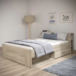 Bett Polly 140 x 190 cm-Kronberger Eiche