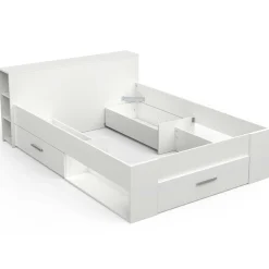 Bett Polly 140 x 190 cm-matt weiß