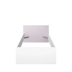 Bett Rue 90x190 - weiß/grau oder weiß/rosa