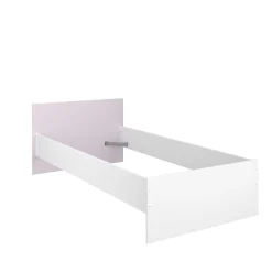 Bett Rue 90x190 - weiß/grau oder weiß/rosa