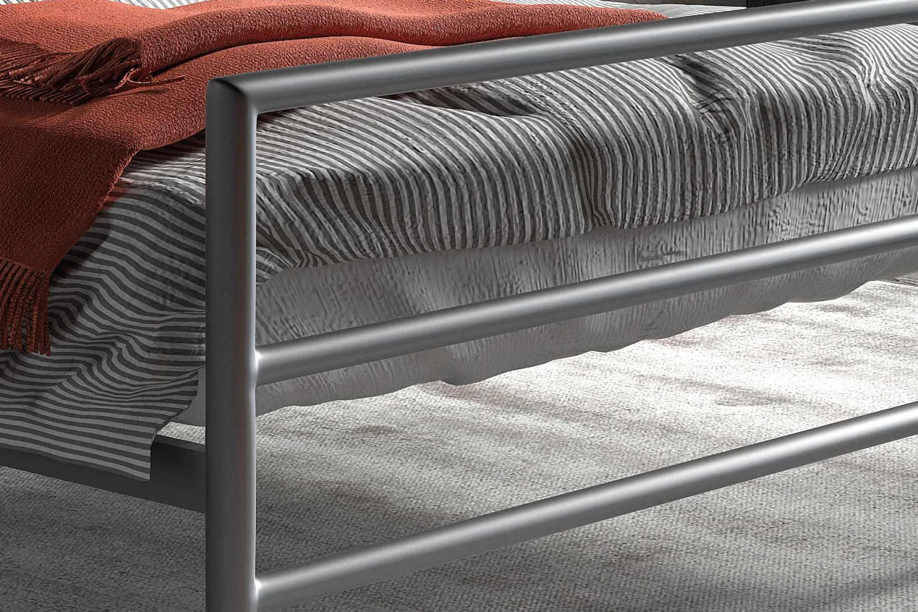 Bett Sandro 140x200 - grau