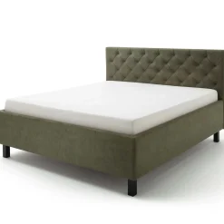 Bett San Marino 180x200cm mit Stauraum Kunstleder - grün/schwarz