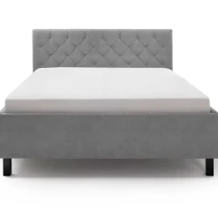 Bett San Marino 180x200cm mit Stauraum Kunstleder - grau/schwarz