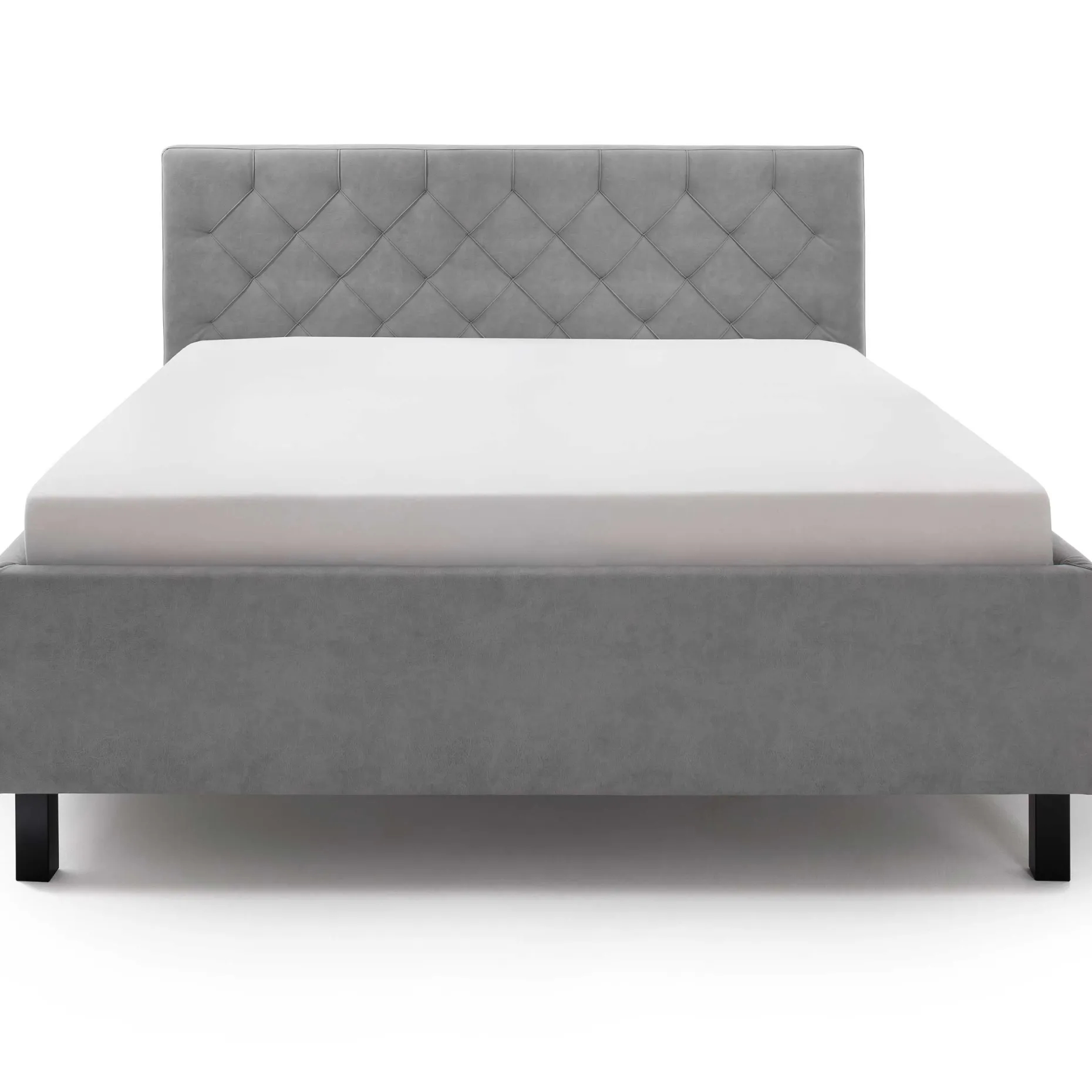 Bett San Marino 180x200cm mit Stauraum Kunstleder - grau/schwarz