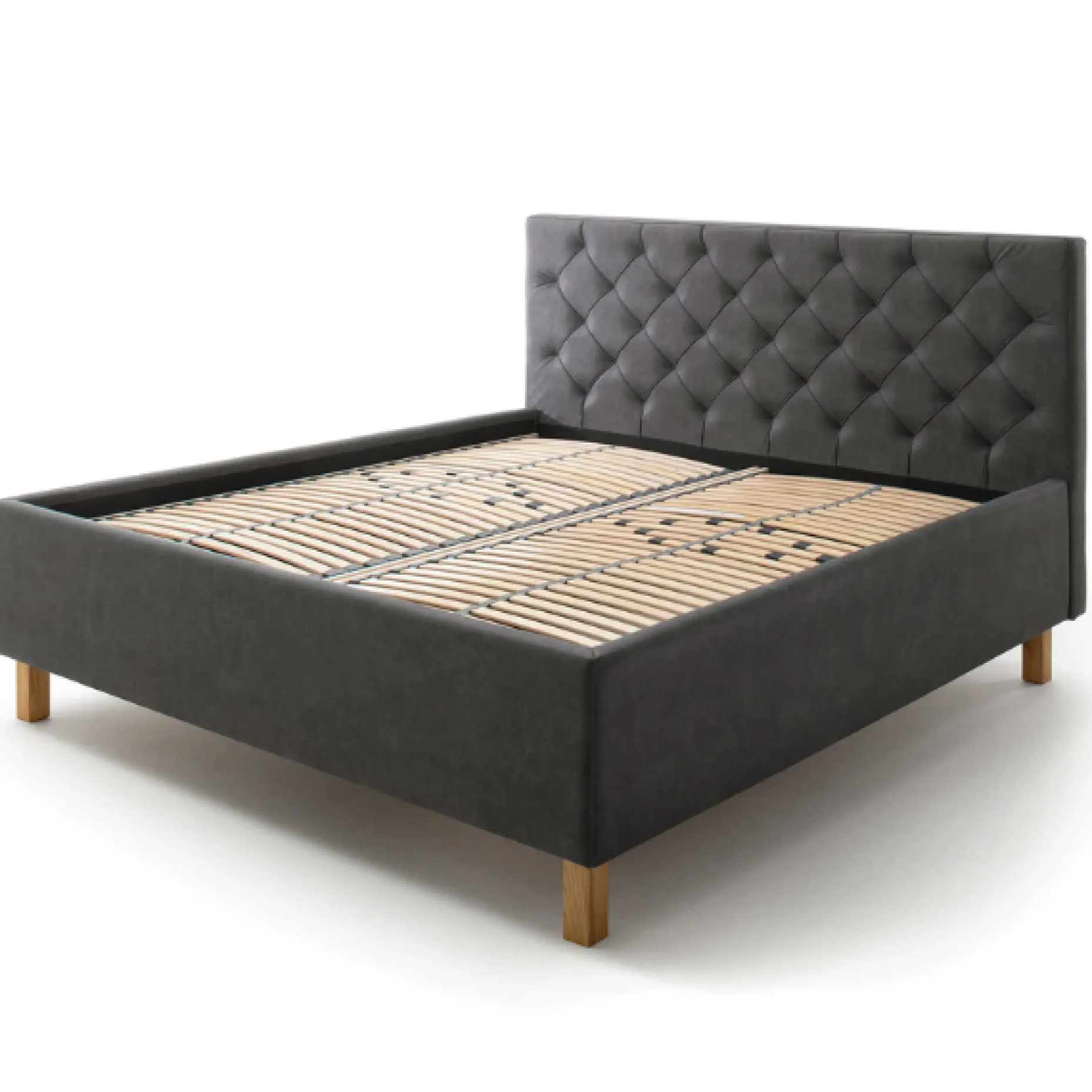 Meise Bett San Marino 180x200cm mit Stauraum Kunstleder - /eik