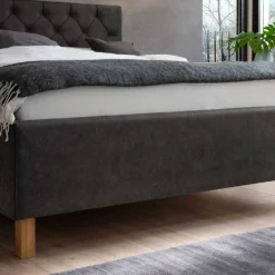 Meise Bett San Marino 180x200cm mit Stauraum Kunstleder - /eik
