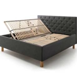Meise Bett San Marino 180x200cm mit Stauraum Kunstleder - /eik