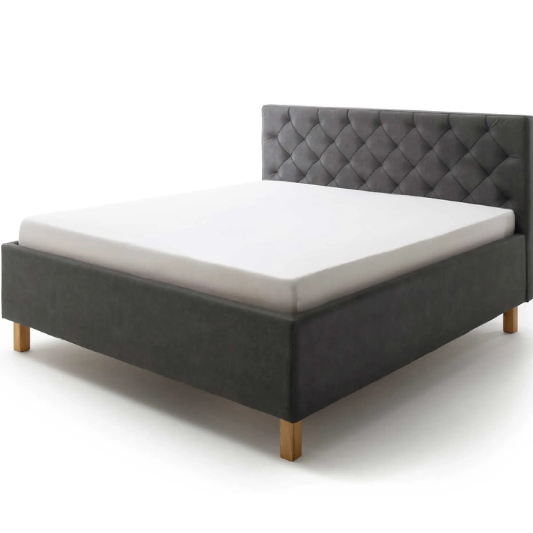 Meise Bett San Marino 180x200cm mit Stauraum Kunstleder - /eik