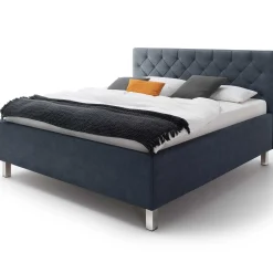 Meise Bett San Marino 160x200cm mit Stauraum Kunstleder - /chrom