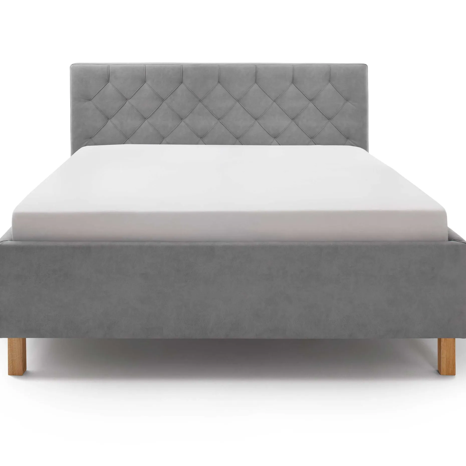 Bett San Marino 180x200cm mit Stauraum Kunstleder - grau/gelb