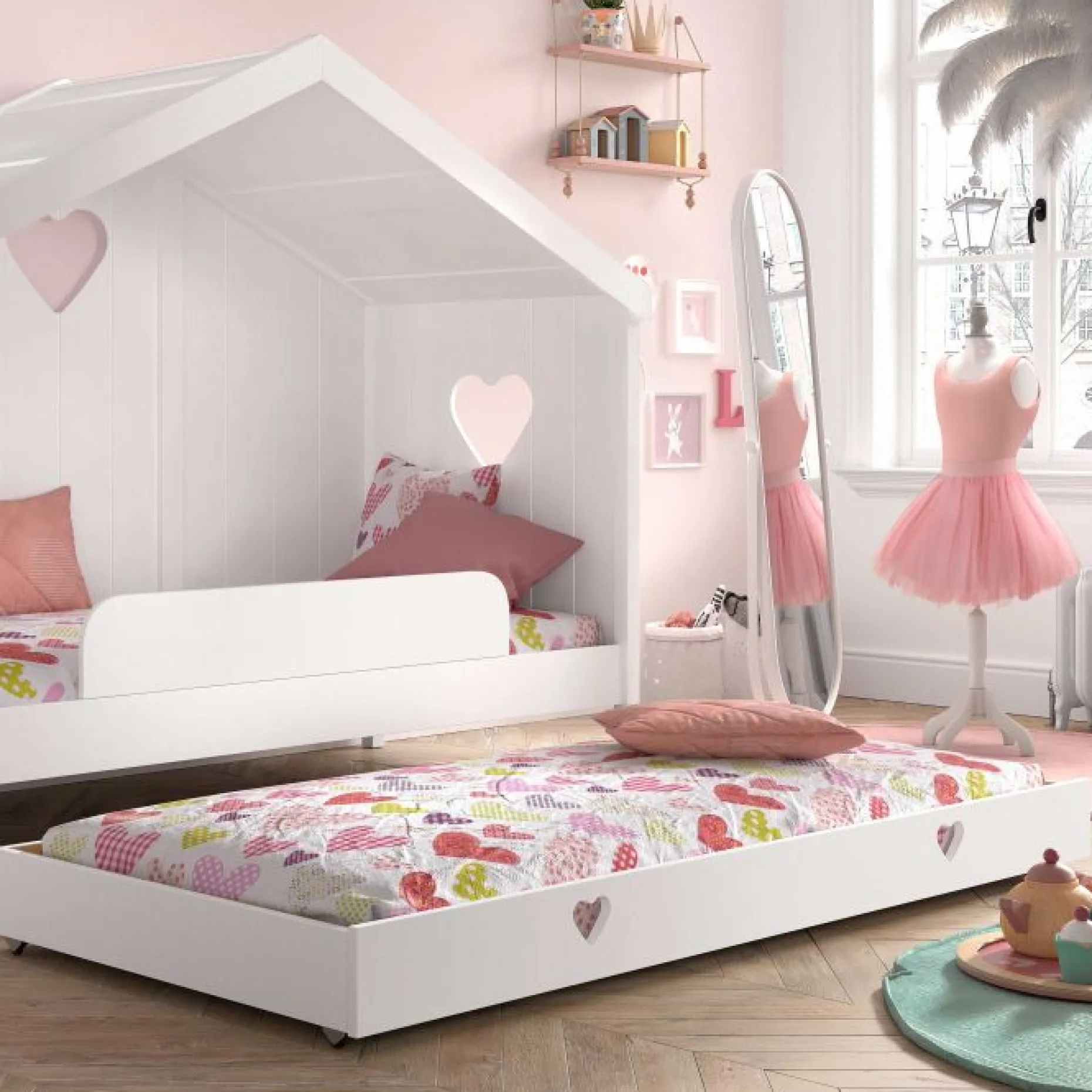 Bettschublade Amori 90x190 cm - weiß