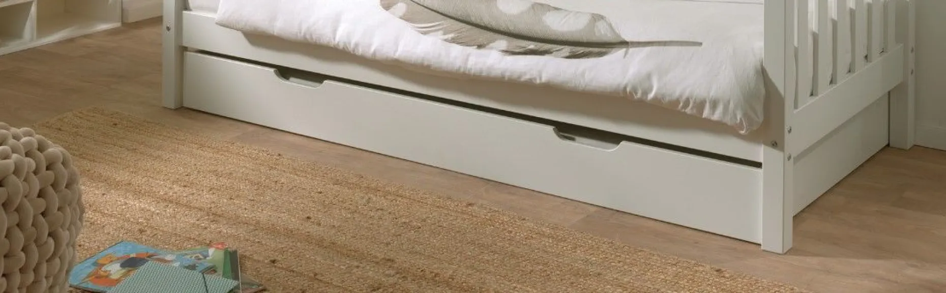 Bettschublade Friedrich 90x200 Kiefer - weiß