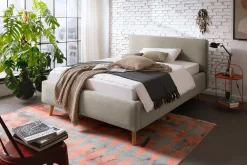 Bett Tony140x200cm mit Stauraum - taupe