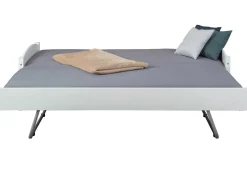 Bett Vindas 90x200 mit höhenverstellbarem Gästebett - weiß