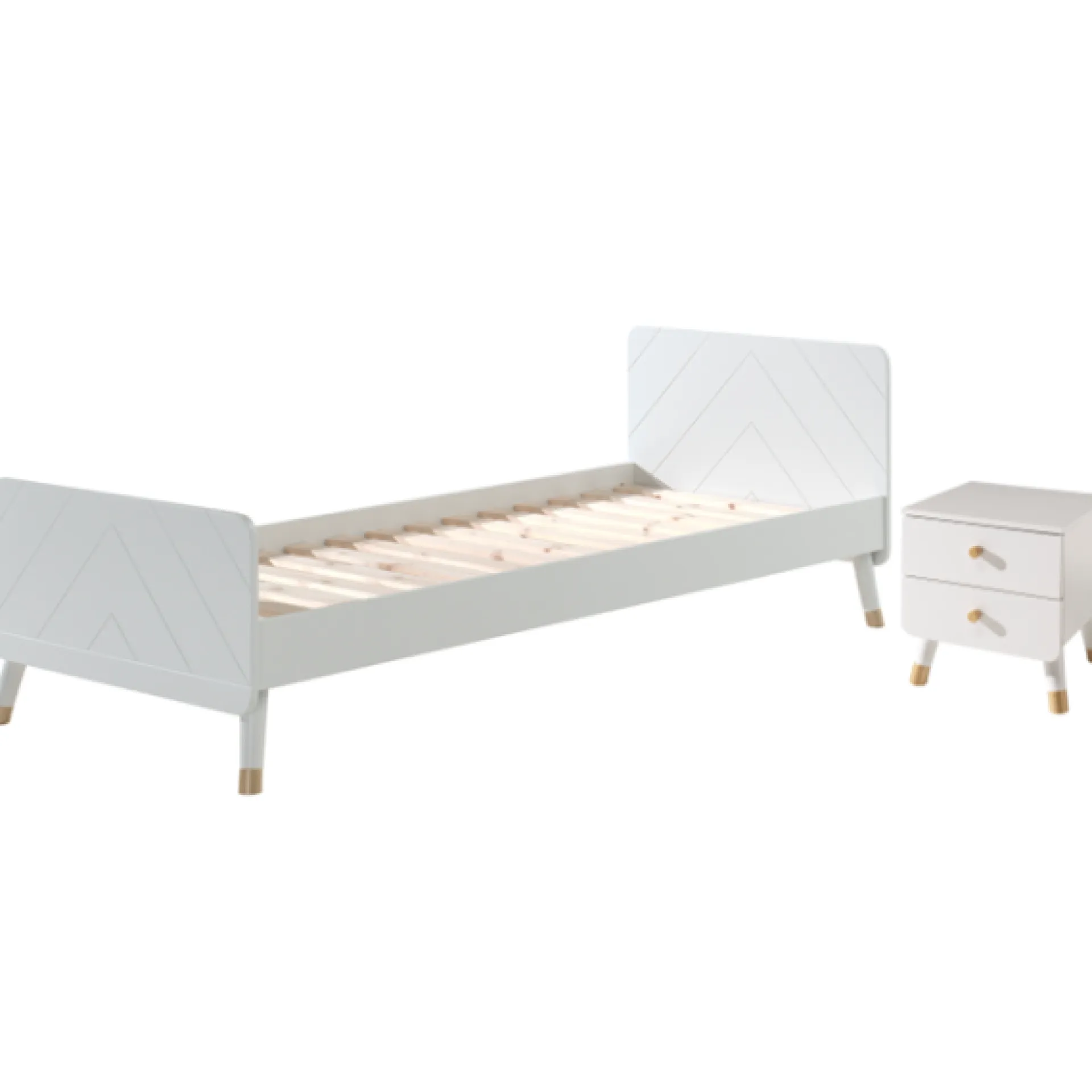 Kinder Vipack Bett 90x200 cm mit Lattenrost und Nachttisch Billy-