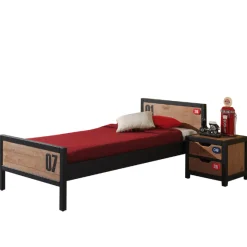 Kinder Vipack Bett 90x200 cm und Nachttisch Alex Kiefer massiv