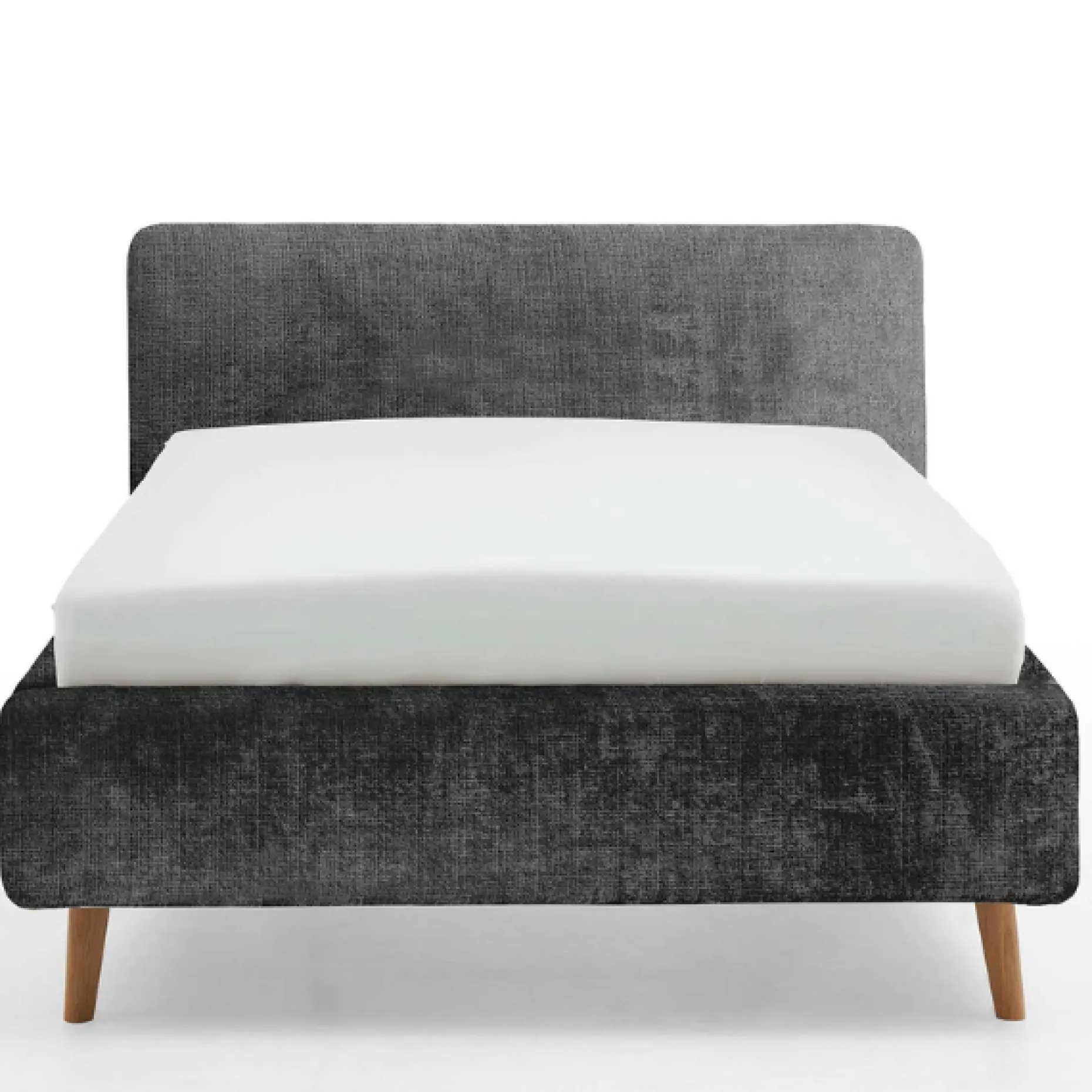 Bett Younes 140x200cm mit Stauraum - anthrazit