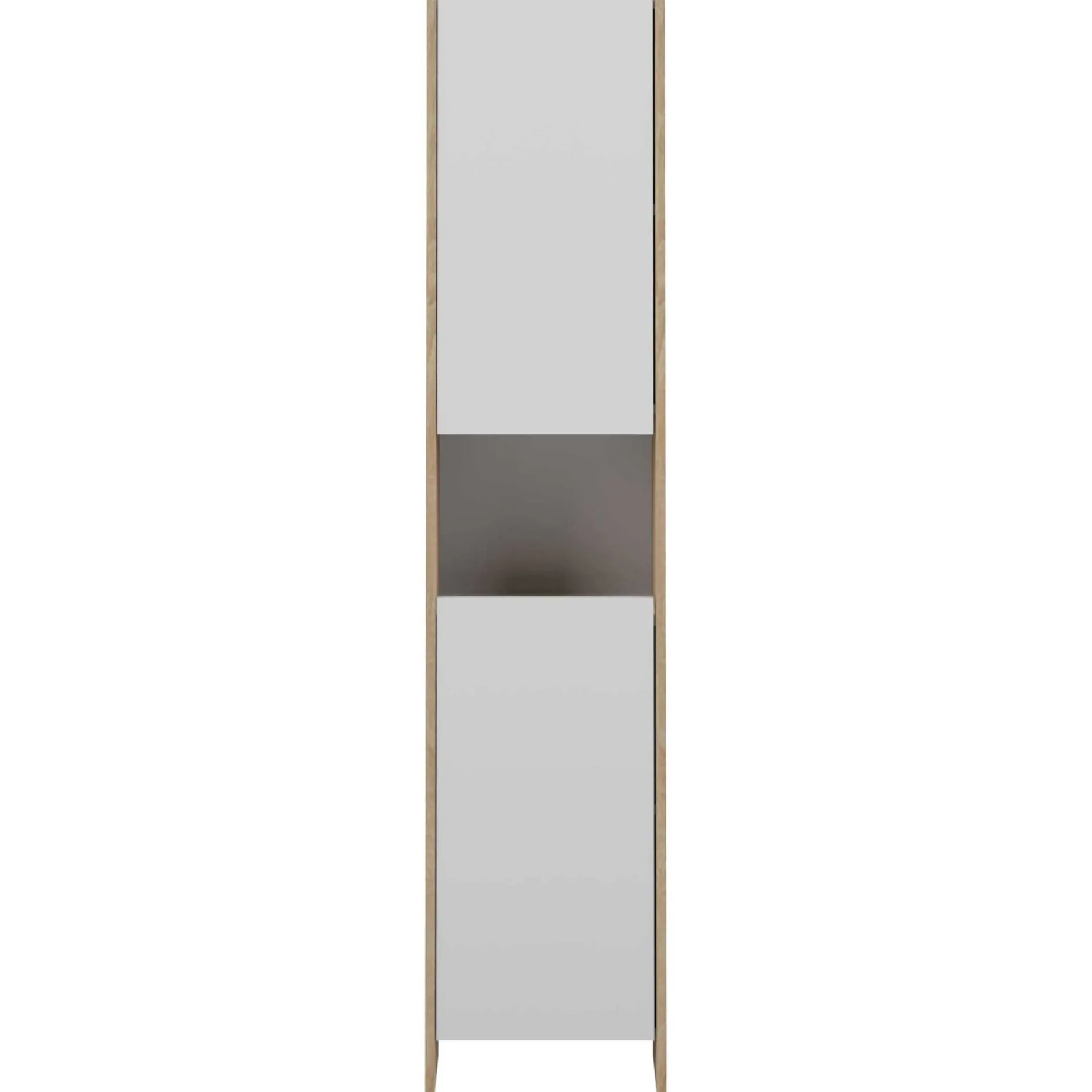 Biarritz Säulenschrank 2 Türen - weiß/eiche
