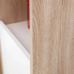 Biarritz Säulenschrank 2 Türen - weiß/eiche