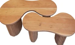 Emob Bio-Akazienholz Couchtisch-Set - 2er-Set