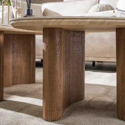 Emob Bio-Keramik-Couchtisch aus Travertin, 2 Stück