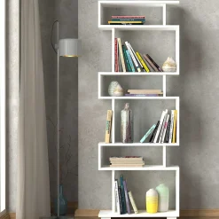 Blok Bücherregal | 100 % MELAMIN | Weiß