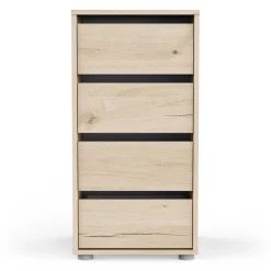 Blokty Kommode - 40x40x76cm - 4 Schubladen - Eiche Dekor
