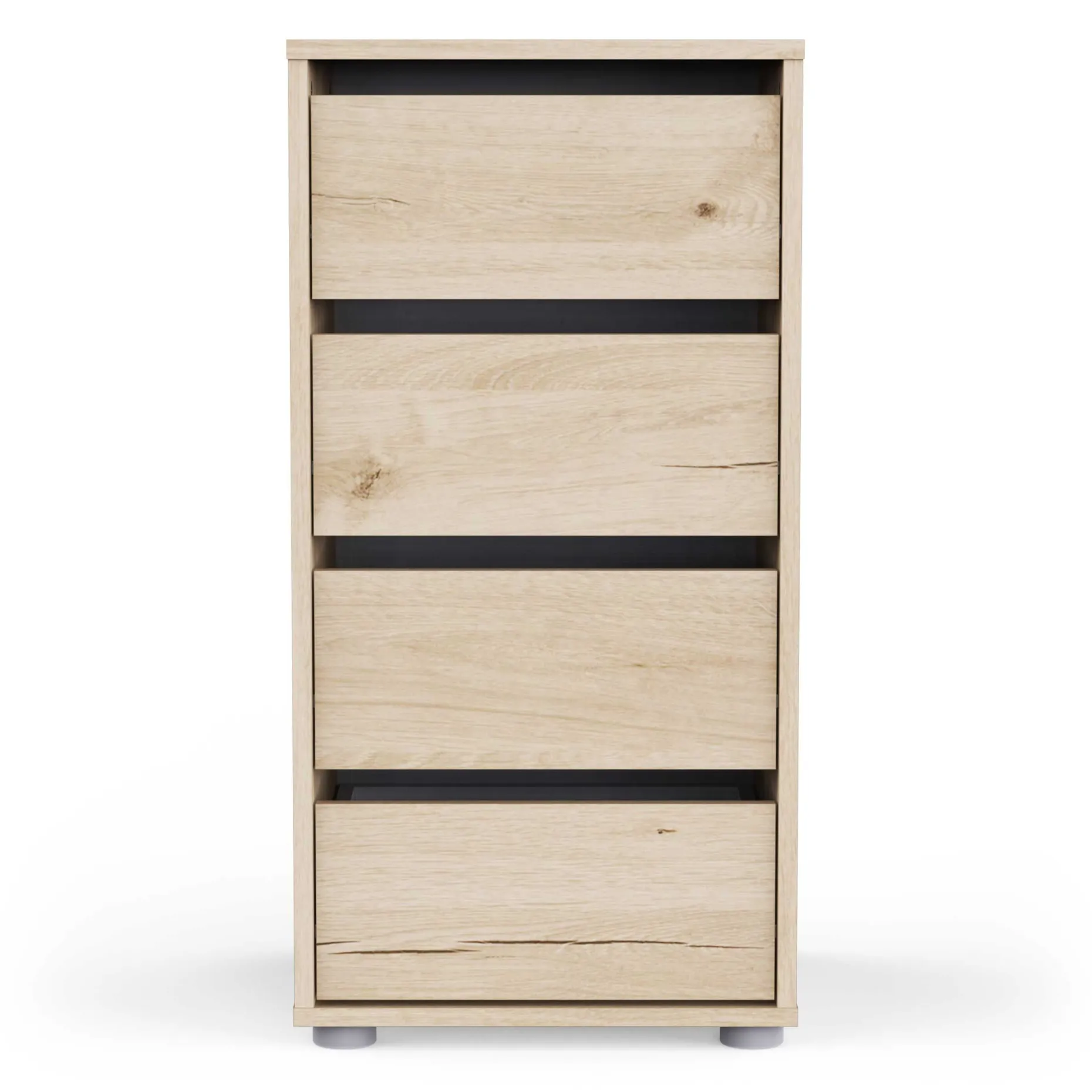 Blokty Kommode - 40x40x76cm - 4 Schubladen - Eiche Dekor