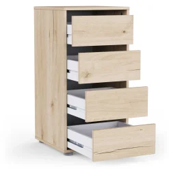 Blokty Kommode - 40x40x76cm - 4 Schubladen - Eiche Dekor