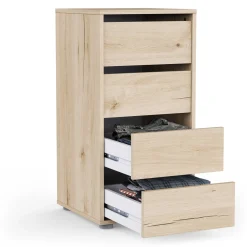 Blokty Kommode - 40x40x76cm - 4 Schubladen - Eiche Dekor