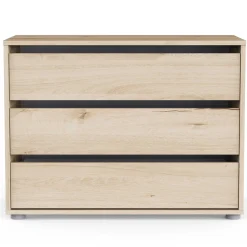 Blokty Kommode - 80x40x58cm - 3 Schubladen - Eiche Dekor