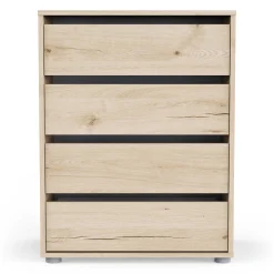 Blokty Kommode - 60x40x76cm - 4 Schubladen - Eiche Dekor