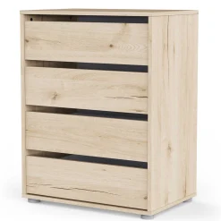 Blokty Kommode - 60x40x76cm - 4 Schubladen - Eiche Dekor