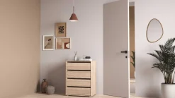 Blokty Kommode - 60x40x76cm - 4 Schubladen - Eiche Dekor