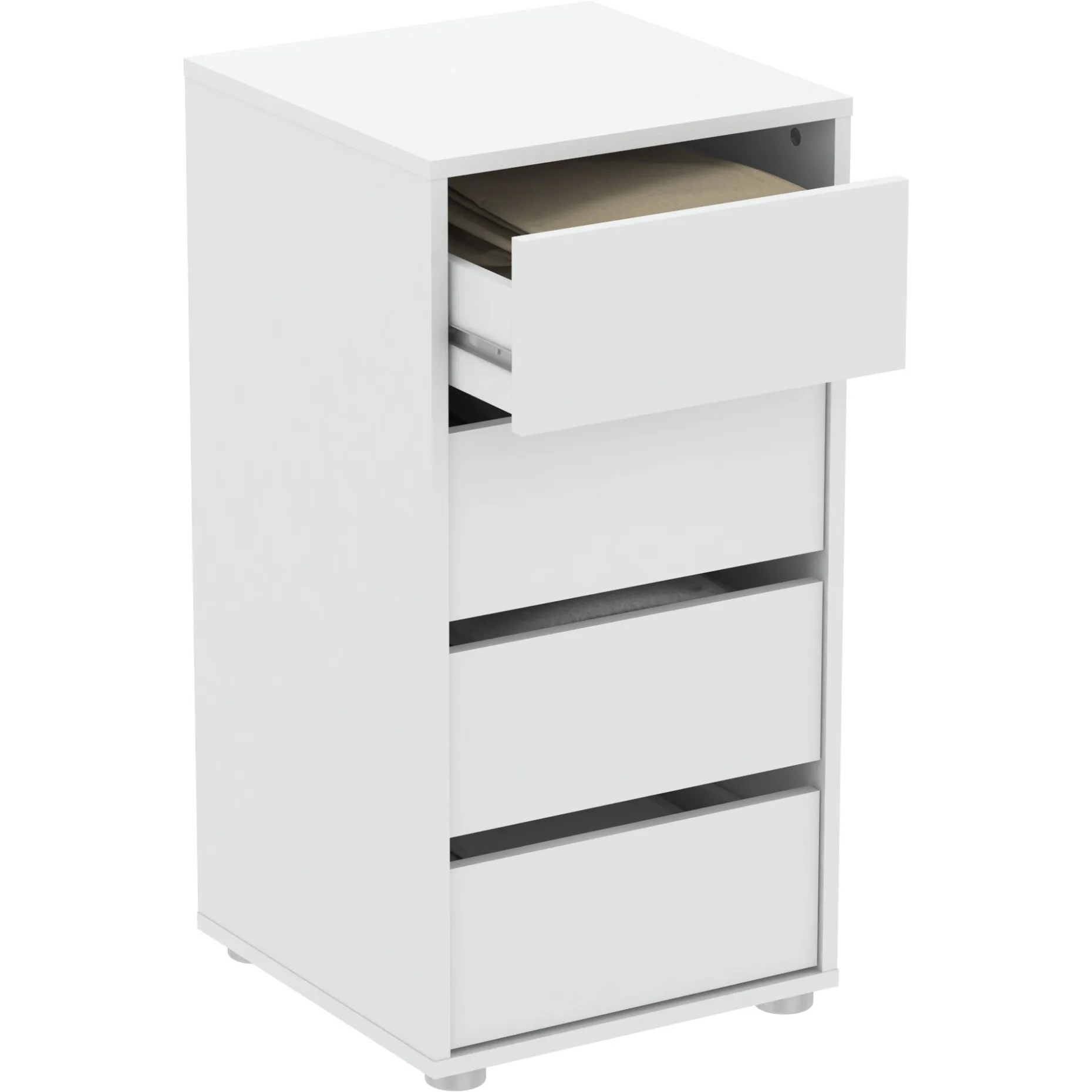 Blokty Kommode - 396x39,30x76,30 cm - Weiß/Spanplatte