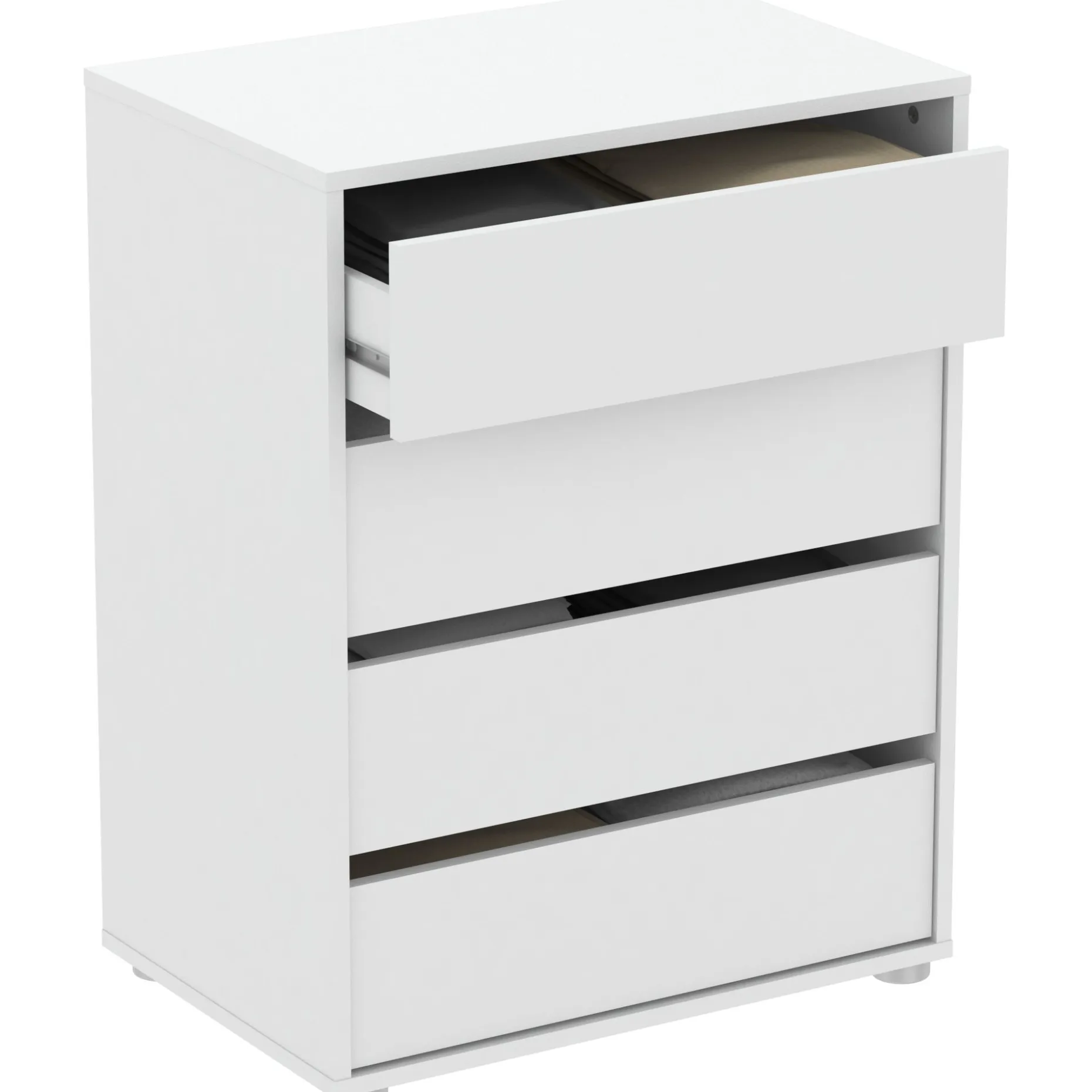 Blokty Kommode - 396x60x76,30 cm - Weiß/Spanplatte