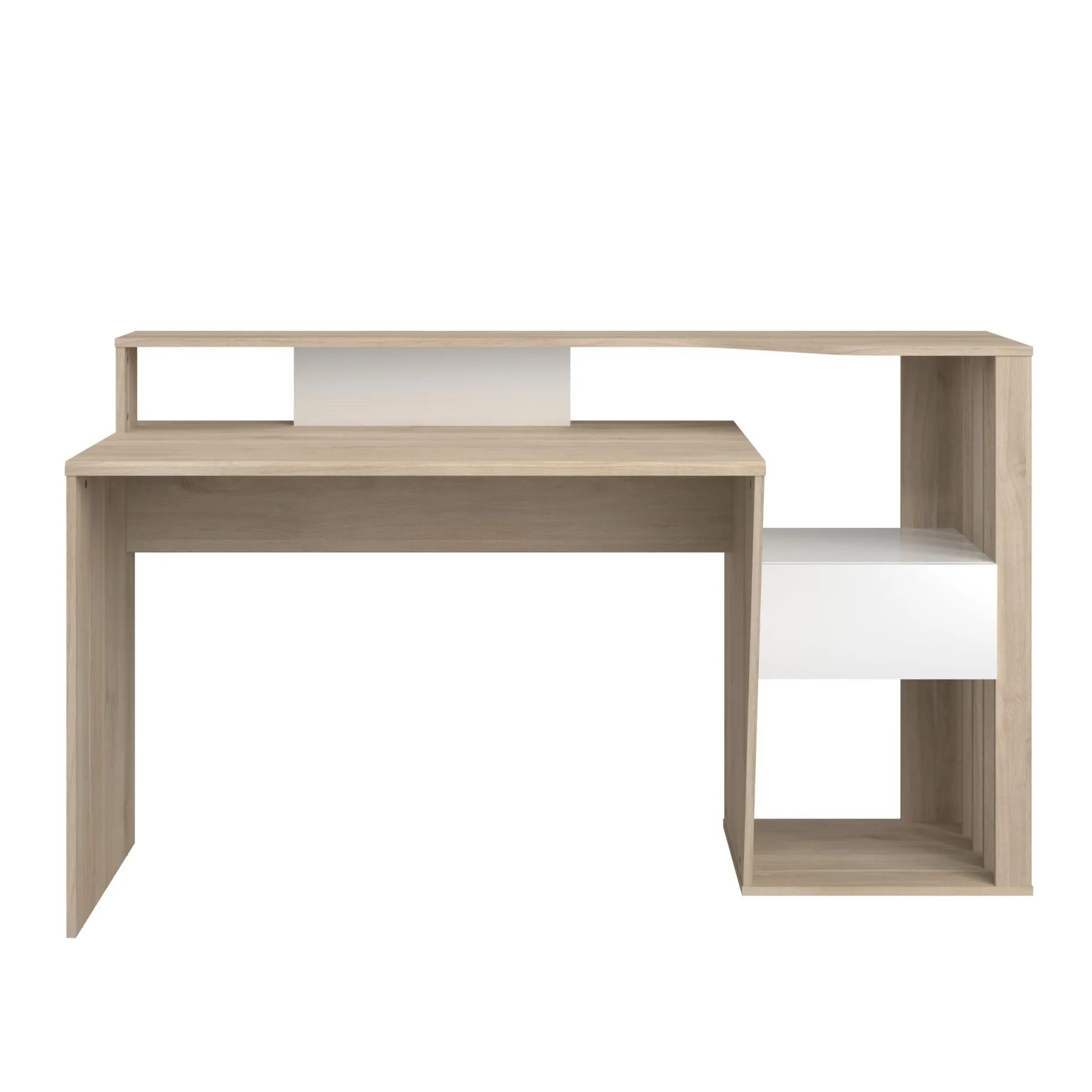 Parisot Bloom Schreibtisch-157cm-1 Schublade,1 offenes Fach-weiß/Eiche