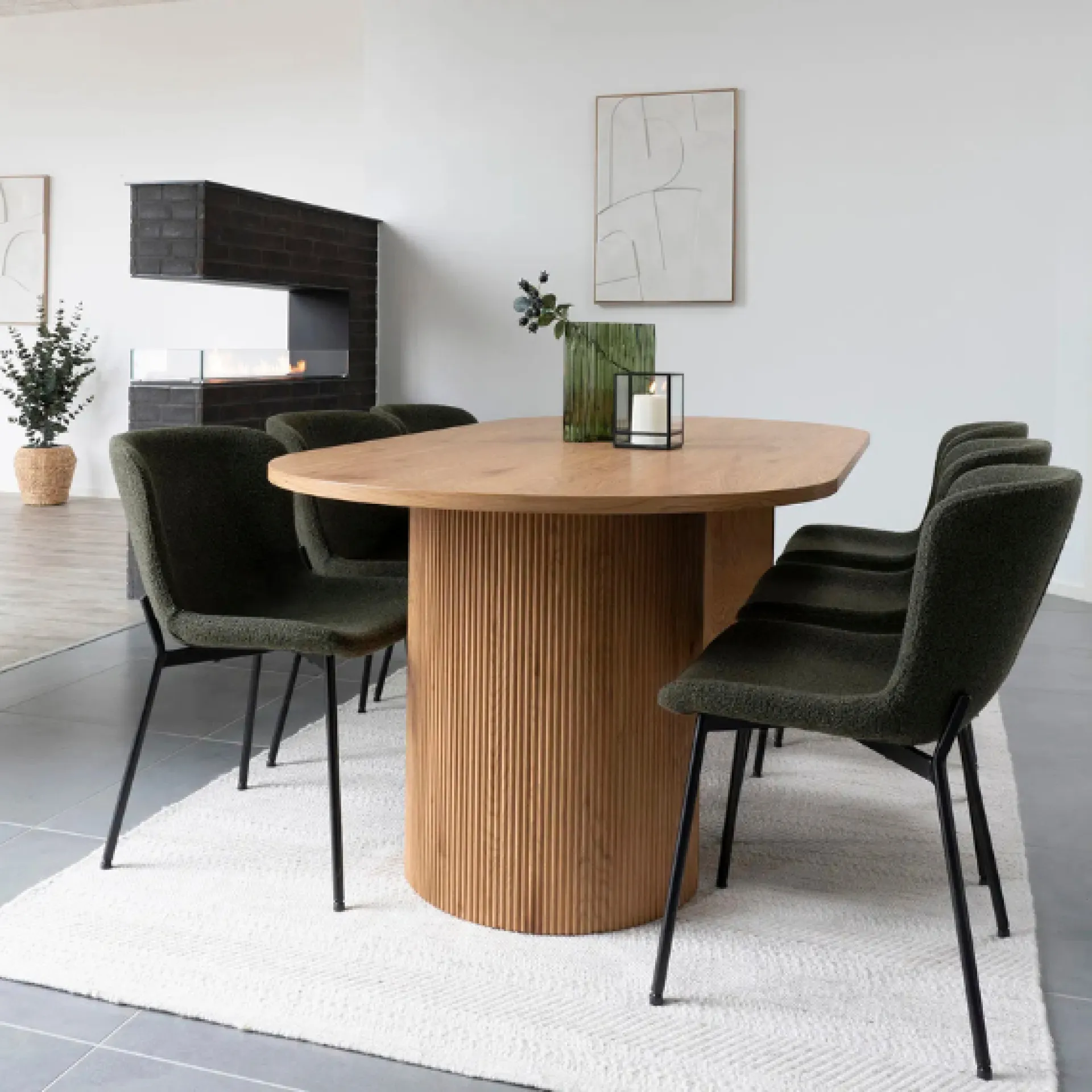 House Nordic Boavista Esstisch - 100x210x75 cm - Eiche Dekor
